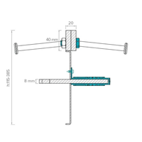 Профіль для деформаційних швів Arfen Slab Joint SJ 185 сталь, довжина 3 метра SJ185 фото 2