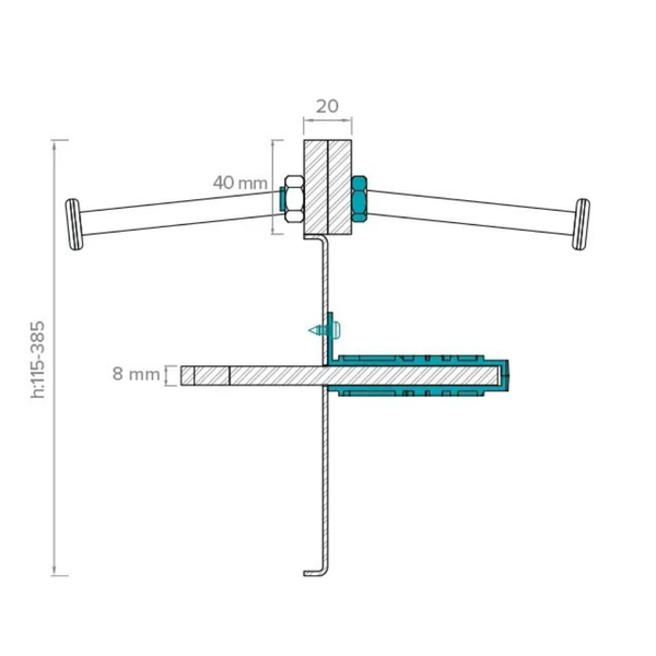 Профіль для деформаційних швів Arfen Slab Joint SJ 185 сталь, довжина 3 метра SJ185 фото