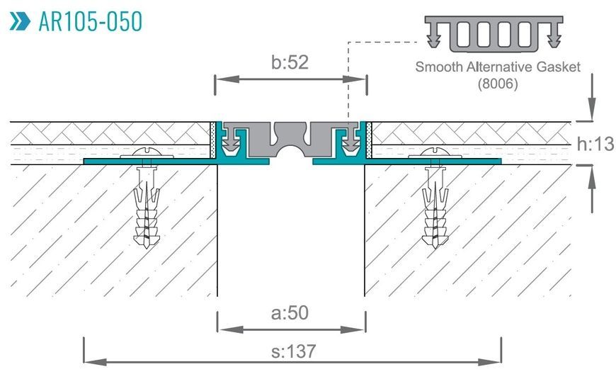 Deformation profile AR 105-050 for tiles Arfen (Turkey)