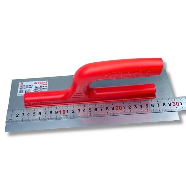 Гладилка штукатурна 30 см Smart Plaster Trowel, нержавіюча сталь, червона (153) 153 фото