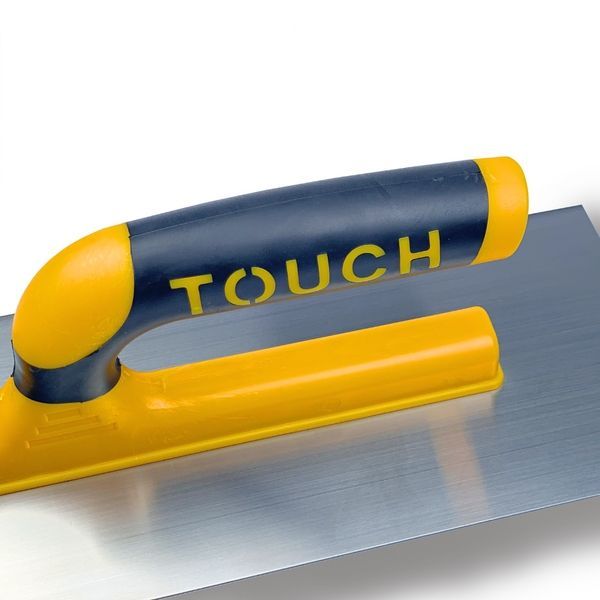 Гладилка штукатурна 35 см Touch&nbsp;Plaster Trowel Open Handle, нержавіюча сталь, жовта (143) 143 фото