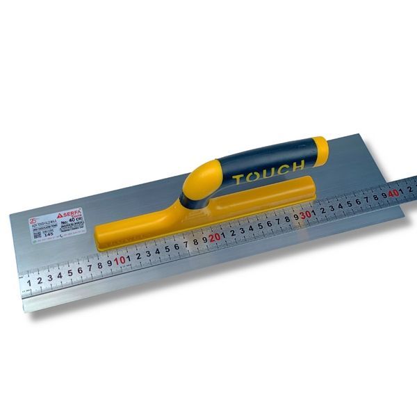 Гладилка штукатурная 40 см Touch Plaster Trowel Open Handle, нержавеющая сталь, желтая (145) 145 фото