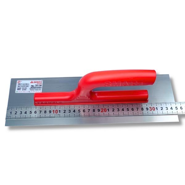 Гладилка штукатурна 35 см Smart Plaster Trowel, нержавіюча сталь, червона (155) 155 фото