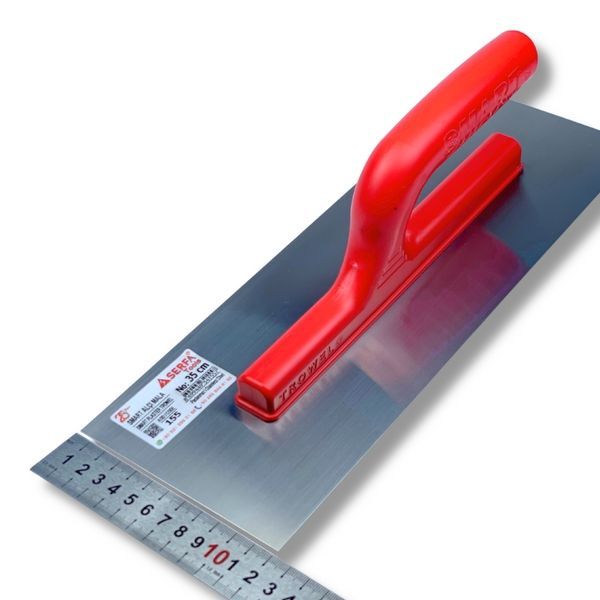 Гладилка штукатурна 35 см Smart Plaster Trowel, нержавіюча сталь, червона (155) 155 фото