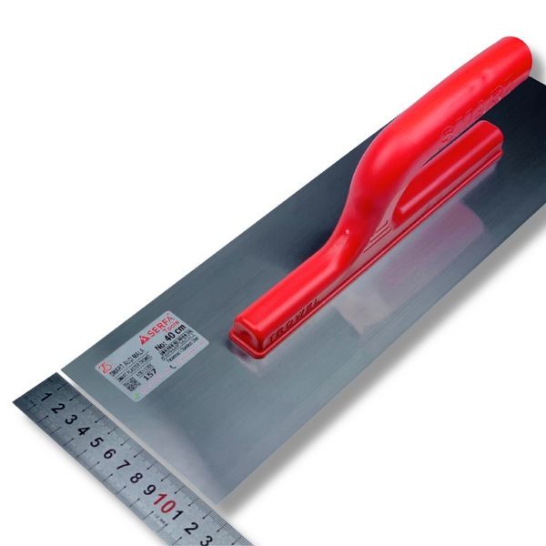 Гладилка штукатурна 40 см Smart Plaster Trowel, нержавіюча сталь, червона (157) 157 фото