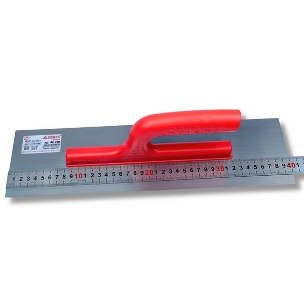 Гладилка штукатурна 40 см Smart Plaster Trowel, нержавіюча сталь, червона (157) 157 фото