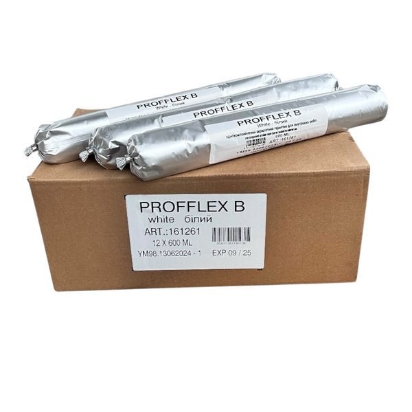 Однокомпонентний акрилатний герметик Tenax Profflex B для внутрішнього використання, білий, 600 мг. PRFXB фото