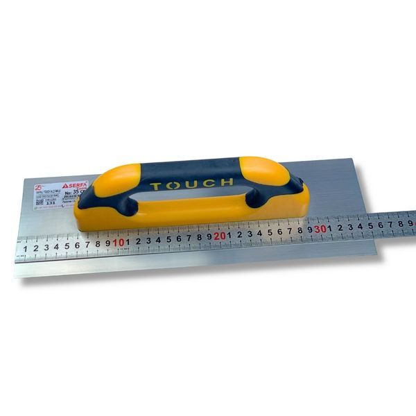 Гладилка штукатурна 35 см Closed Touch Handle, нержавіюча сталь, жовта (131) 131 фото