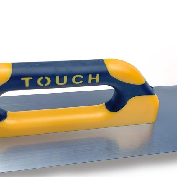Гладилка штукатурна 35 см Closed Touch Handle, нержавіюча сталь, жовта (131) 131 фото