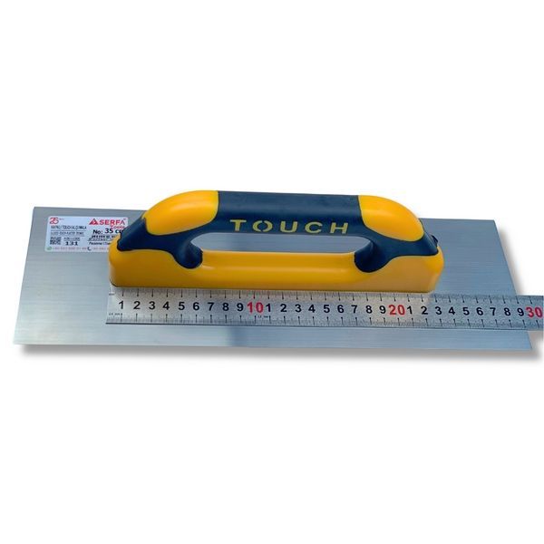 Гладилка штукатурна 35 см Closed Touch Handle, нержавіюча сталь, жовта (131) 131 фото