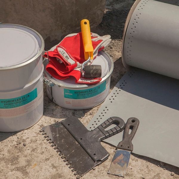Perforated TEP Hydroflex tape for waterproofing expansion joints and cracks, width 400 mm, thickness 1.5 - price per 1 m.p., sold in multiples of 5 m.