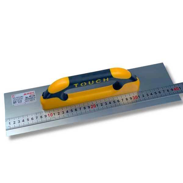 Гладилка штукатурная 40 см Closed Touch&nbsp;Handle, нержавеющая сталь, желтая (133) 133 фото