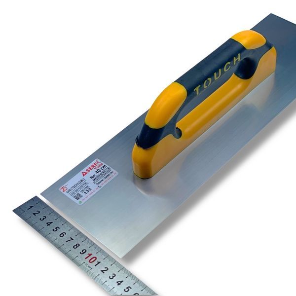 Гладилка штукатурная 40 см Closed Touch&nbsp;Handle, нержавеющая сталь, желтая (133) 133 фото