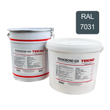 Teknobond 620 Water-Based Epoxy Paint, Vapor-Permeable, 20 kg Kit. Gray (RAL 7031)