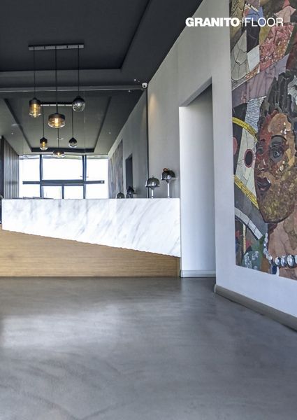 Мікроцемент, самовирівнююча декоративна суміш для підлоги Granito Floor (сіра) 20 кг GFLOOR фото