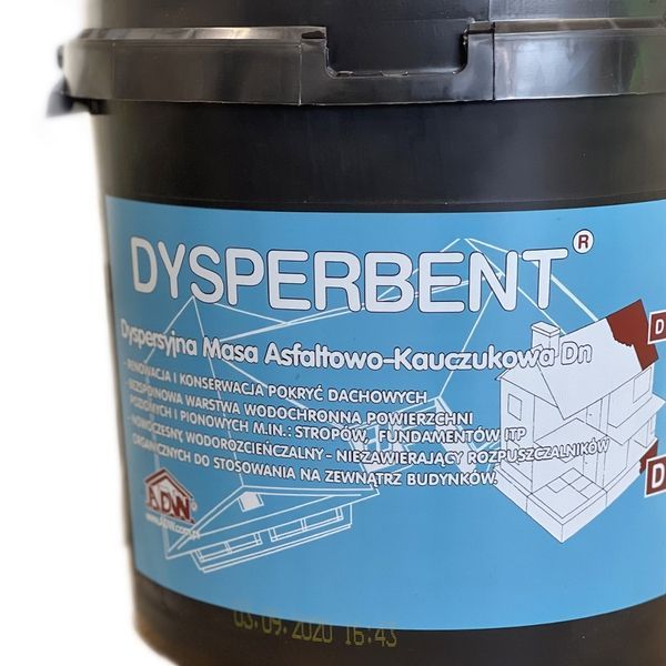 Bitumen-rubber mastic ADW Izoplast Dysperbent, 20 kg