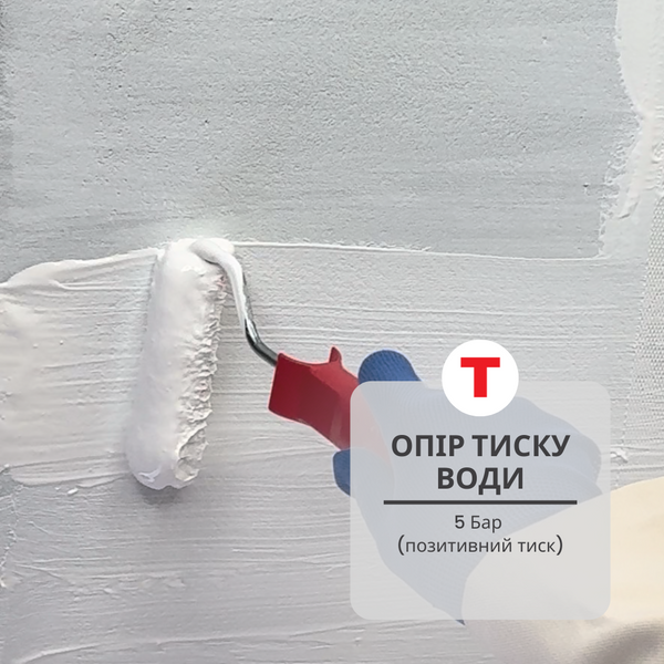 Акрилова еластична гідроізоляція стійка до УФ-випромінювання для балконів та терас, басейнів, резервуарів Teknomer 305, 3 кг TM305 фото