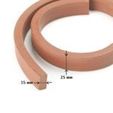 Bentonite cord for waterproofing and sealing construction joints 15x25 mm, red color, 5 m.p.