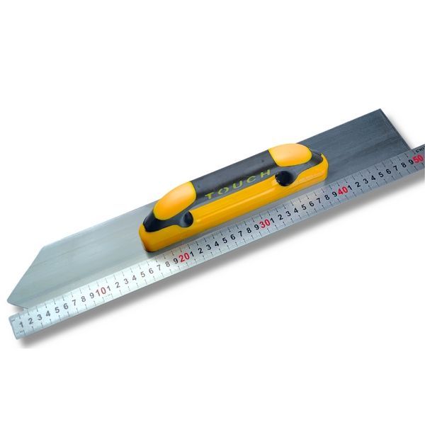 Гладилка для пола с острым углом 50 см Floor Finishing Trowel/Closed Touch Handle, cталь, желтая (301) 301 фото